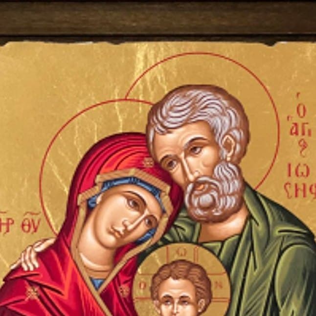 Close-up of The Holy Family, Framed