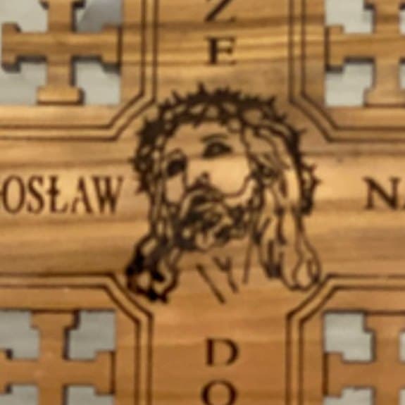 Close-up of Jerusalem Cross Magnet