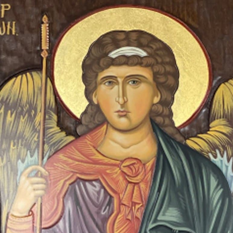 Close-up of The Archangel Gabriel