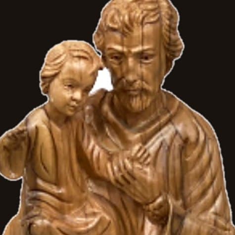 Close-up of Saint Joseph with the Child